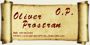 Oliver Prostran vizit kartica